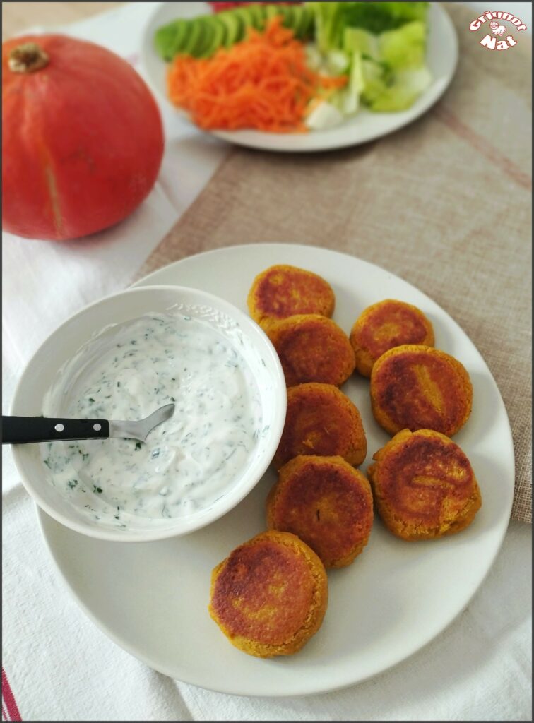 falafels au potimarron et sauce au yaourt