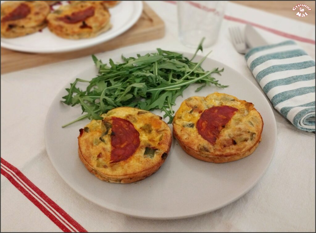 quiches sans pâte poireaux et chorizo (IG Bas) 2