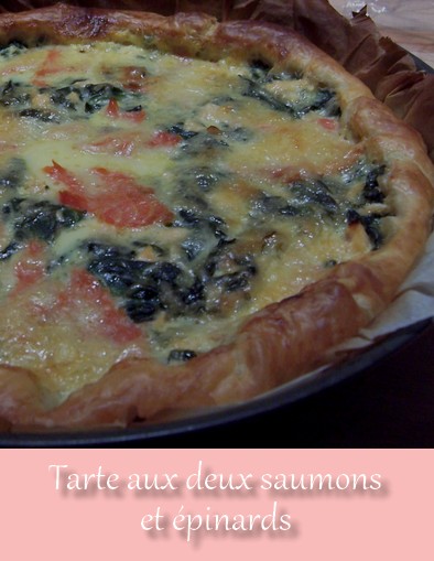 Tarte 2 saumons epinards