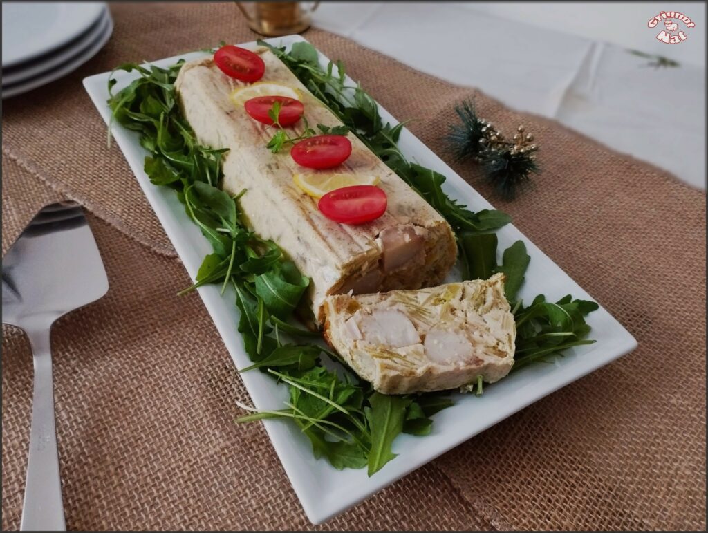 terrine de St Jacques aux poireau