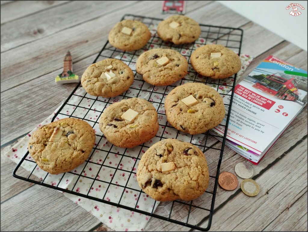 cookies pistaches cranberries et chocolat blanc façon Ben's cookies 3