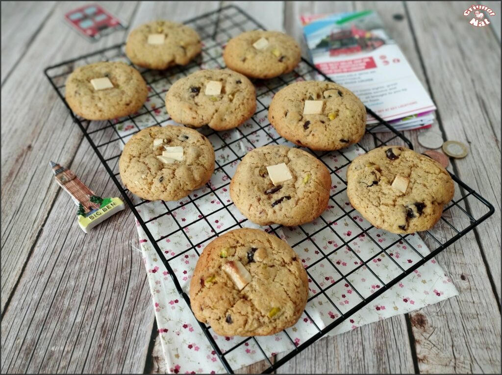 cookies pistaches cranberries et chocolat blanc façon Ben's cookies 2