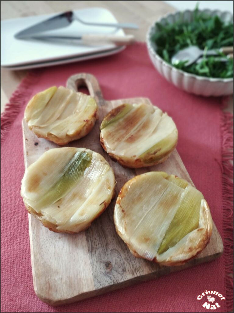 tatins de poireaux au chèvre