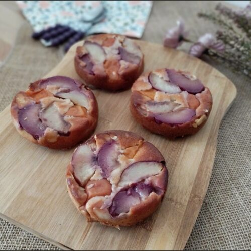 gâteaux à la ricotta et aux pêches