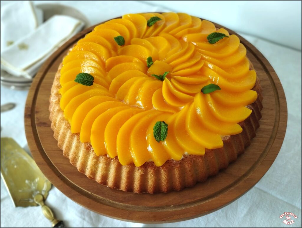 tarte renversée citron et pêches 2