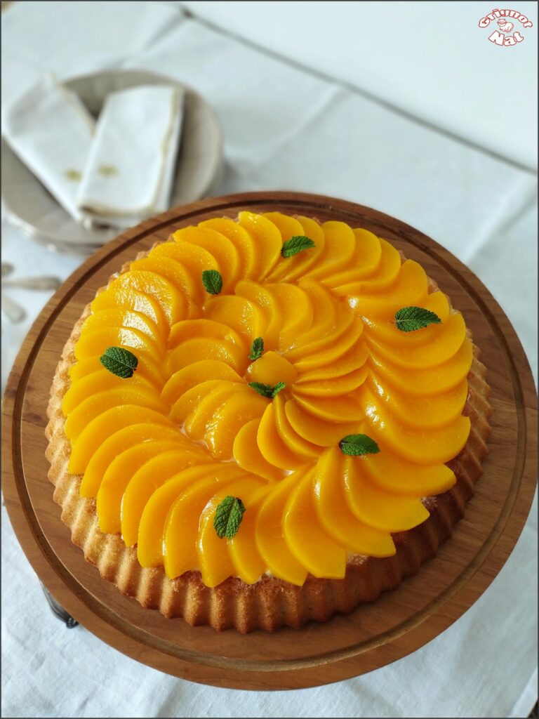 tarte renversée citron et pêches